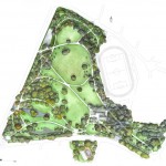 Illustrations jardins nantais - Parc de Procé - Plan aquarelle
